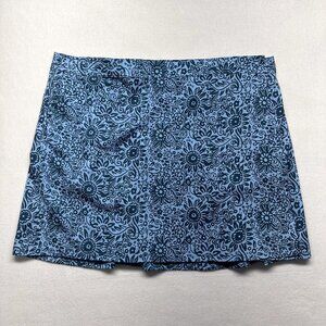 Rip Skirt Hawaii Womens Adjustable Waist Skirt Size XXL Blue Floral Beach Resort